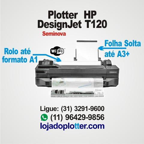 No perca esta oportunidade nica! Uma Plotter HP T120 formato A1, seminova, totalmente revisada. Entre em contato com a Loja do Plotter