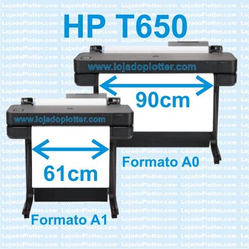 Impressora Plotter HP Designjet T650 formato A0 e formato A1. Escolha o melhor tamanho para voce ou sua empresa e compre ja na Loja do Plotter. Atendemos todo Brasil